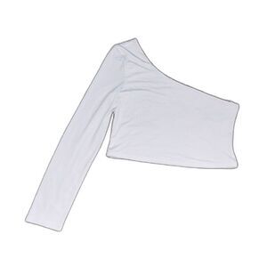 Love Tree White One Shoulder Crop Size Large